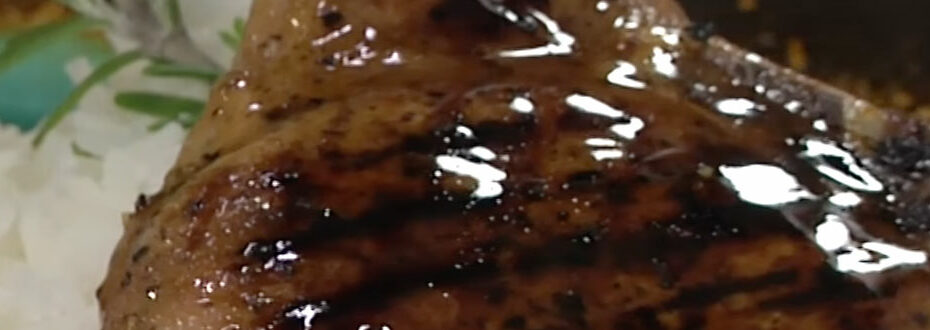 Grilled Pork Chops with Brown Sugar Beer Glaze
