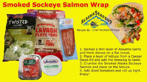 Eating healthy- smoked salmon wrap